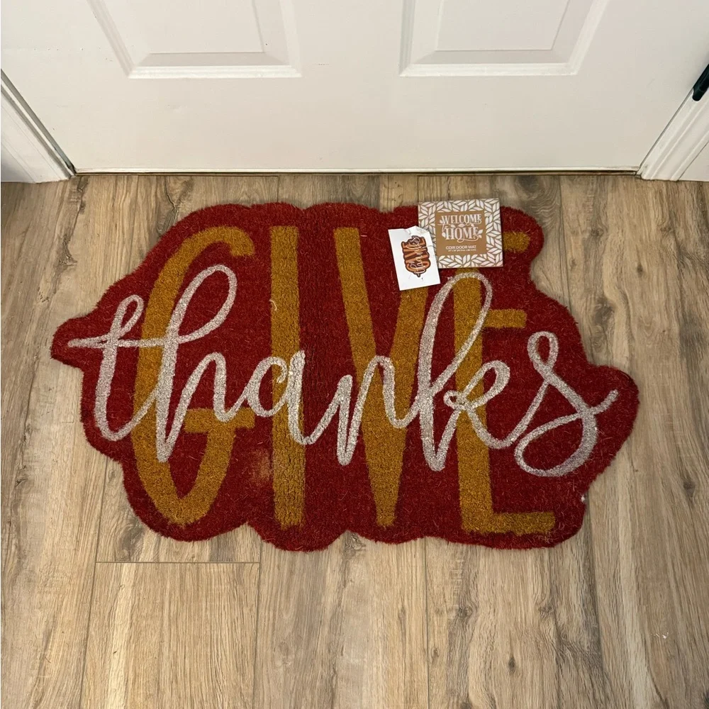 Welcome to Home ~ Give Thanks Doormat